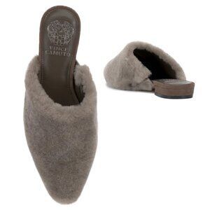 Vince Camuto Samara Mules Shearling Tan Slippers Size 7